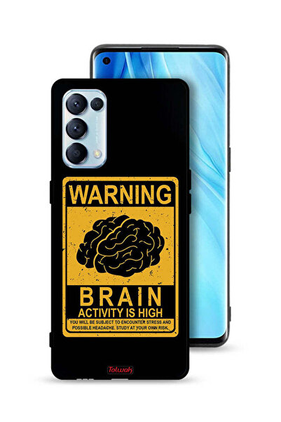 Tolwak جراب حماية لهاتف Oppo Reno5 Pro 5G تحذير من ارتفاع نشاط الدماغ