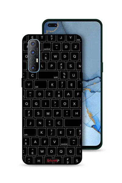 Tolwak غطاء حماية لهاتف Oppo Reno3 Pro 4G بنمط مفاتيح لوحة المفاتيح العشوائية