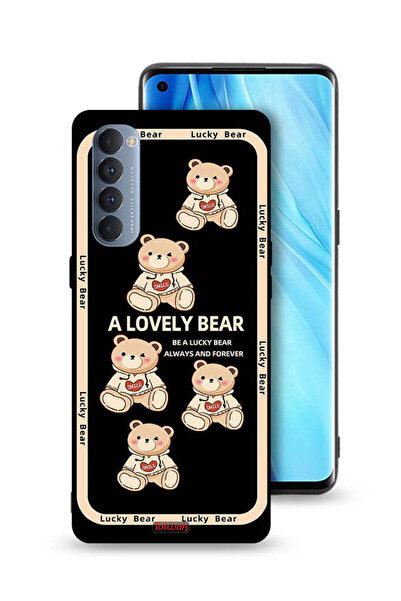 Tolwak غطاء حماية لهاتف Oppo Reno4 Pro 4G - دب جميل