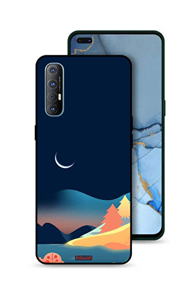 Tolwak غطاء حماية لهاتف Oppo Reno3 Pro 4G برسومات تجريدية على شكل قمر