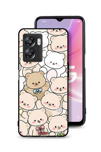 Tolwak غطاء حماية لهاتف OnePlus Nord N300 بنقشة دببة