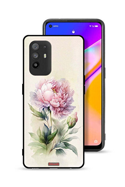 Tolwak Oppo A95 5G Protective Case Cover Watercolor Rose Paint Art