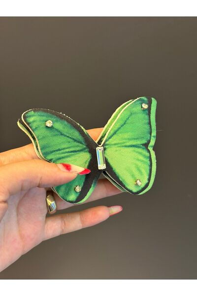 Gönülden Tasarım 3 DIMENSIUNI PENTRU TĂIEREA PIETRII MOTIV CU fluture ACCESORIU DE BRODERIE 10X8 CM Verde