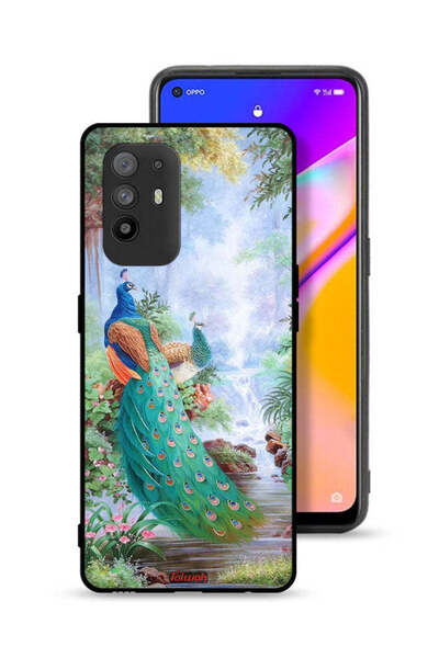 Tolwak غطاء حماية لهاتف Oppo F19 Pro Plus 5G بنقشة الطاووس