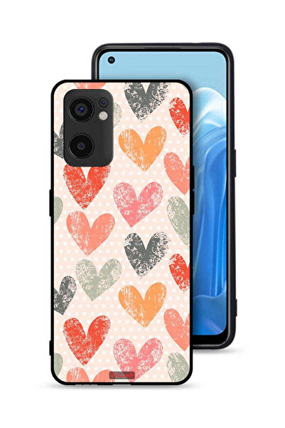 Tolwak غطاء حماية لهاتف Oppo Reno7 SE 5G بتصميم قلوب فنية