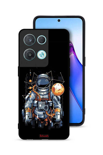 Tolwak Oppo Reno8 Pro 5G Protective Case Cover Astronaut Abstract Art