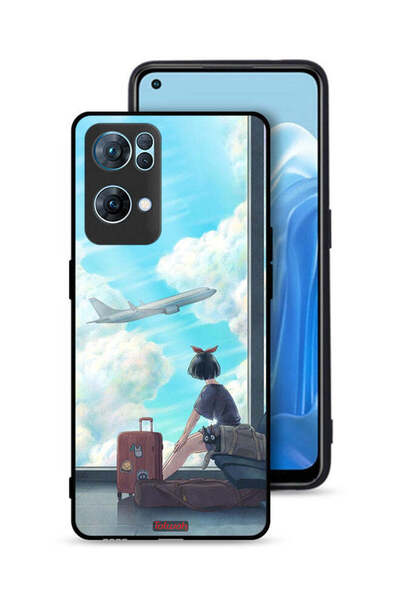 Tolwak غطاء حماية Oppo Reno7 Pro 5G بتصميم فن السفر