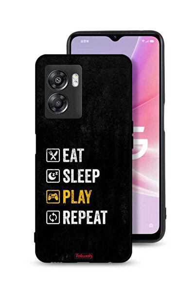 Tolwak غطاء حماية Oppo A57 5G، تناول الطعام، النوم، اللعب، التكرار