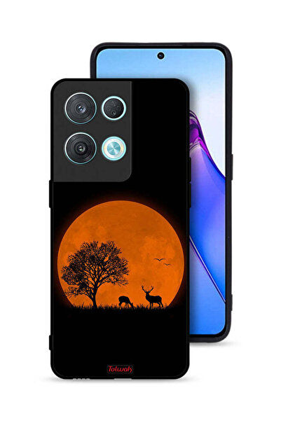 Tolwak Oppo Reno8 Pro 5G Protective Case Cover Evening Moon Art