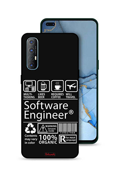 Tolwak غطاء حماية لهاتف Oppo Reno3 Pro 4G - ملصق مهندس برمجيات