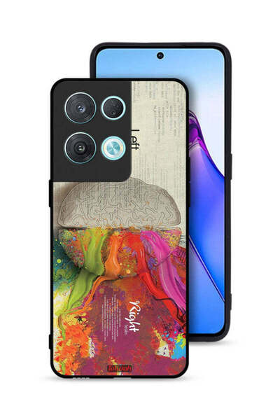Tolwak غطاء حماية لهاتف Oppo Reno8 Pro 5G بتصميم تجريدي لعلم الدماغ