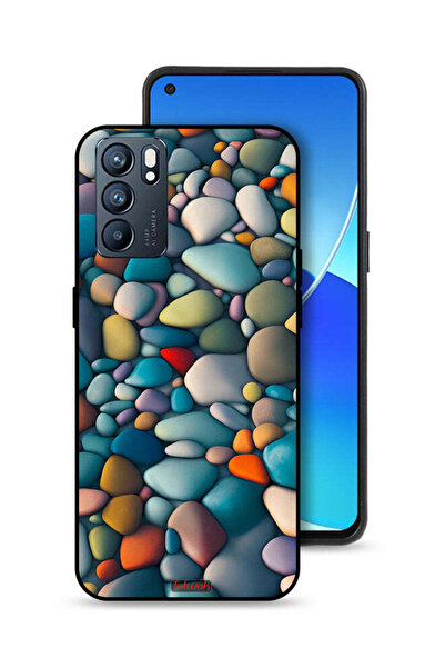 Tolwak غطاء حماية لهاتف Oppo Reno6 5G بنمط تجريدي من الأحجار