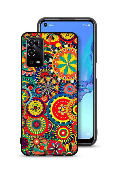 Tolwak غطاء حماية لهاتف Oppo A55 4G بنمط ماندالا ملون