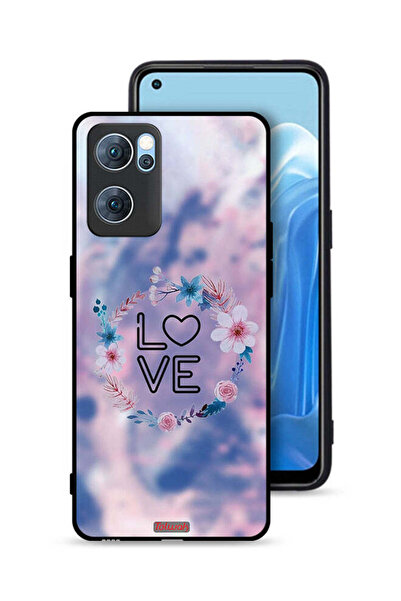 Tolwak غطاء حماية لهاتف Oppo Reno7 5G برسومات زهور الحب وخاتم فني