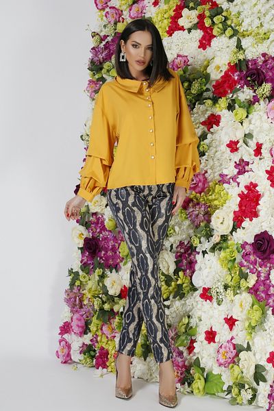 Atmosphere Fashion Snake print eco-leather trousers PL 1031b