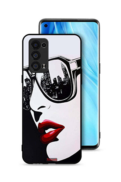 Tolwak غطاء حماية Oppo Reno6 Pro Plus 5G بوجه فتاة وفن تجريدي