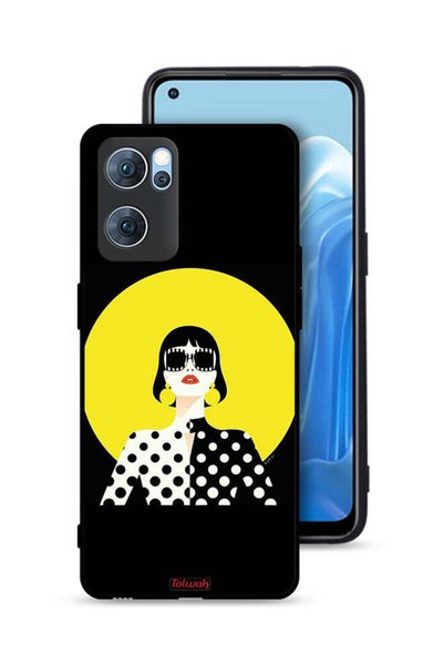 Tolwak غطاء حماية لهاتف Oppo Reno7 5G بتصميم فتاة أنيقة
