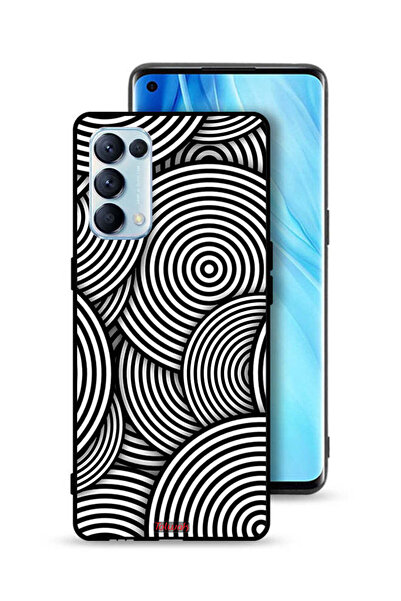 Tolwak غطاء حماية لهاتف Oppo Reno5 Pro 5G بنمط دوائر وهمية