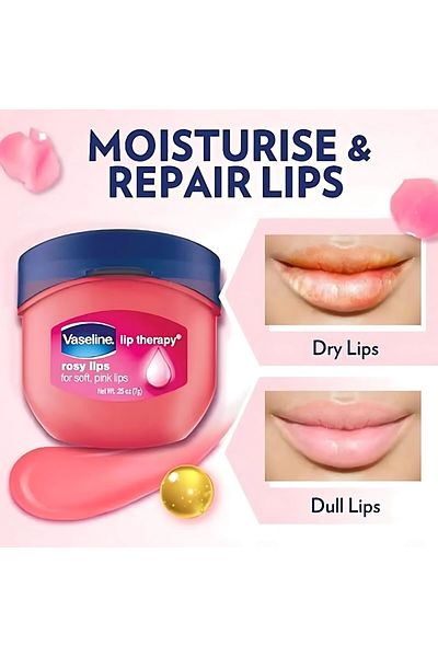 Vaseline Lip Therapy Pink 7g – Long-Lasting Moisture, Soft Pink Tint & Smooth Lips, Pocket-Friendly