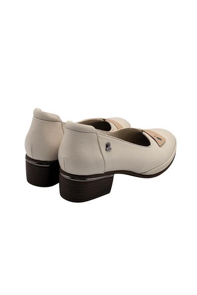Venüs Women's Genuine Leather Daily Heeled Shoes Vn12531Y Beige
