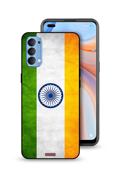 Tolwak Oppo Reno4 4G Protective Case Cover Luminous Indian Flag