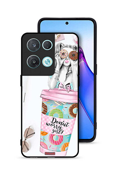 Tolwak غطاء حماية لهاتف Oppo Reno8 Pro 5G - فتاة القلق دونات