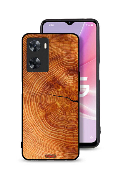 Tolwak غطاء حماية لهاتف Oppo A77s مصنوع من الخشب المتصدع