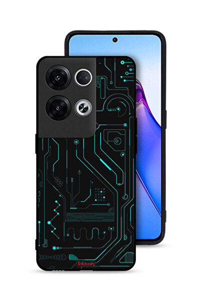 Tolwak غطاء حماية لهاتف Oppo Reno8 Pro Plus 5G دوائر فنية رقمية بسيطة شاشات م...