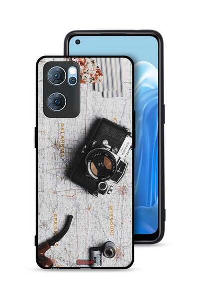 Tolwak Oppo Reno7 5G Protective Case Cover Vintage Camera