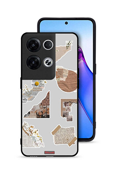 Tolwak غطاء حماية لهاتف Oppo Reno8 Pro Plus 5G مصنوع من قطع من الملصقات الورقية