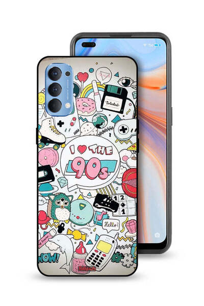 Tolwak غطاء حماية لهاتف Oppo Reno4 4G - أحب التسعينيات
