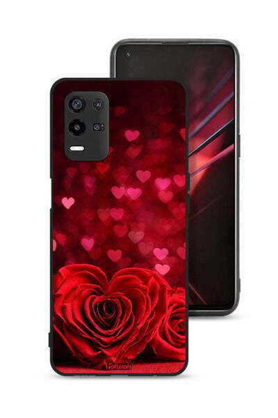 Tolwak غطاء حماية Oppo K9x بتصميم زهور على شكل قلب وفن تجريدي