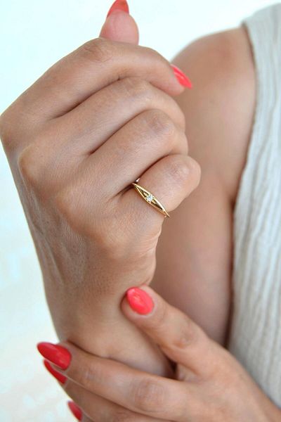 Sacce Scarves&Accessories Little Finger Ring Thin Northern Star Minimal
