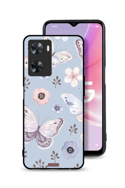 Tolwak غطاء حماية لهاتف Oppo A57s بنقشة فراشات وزهور