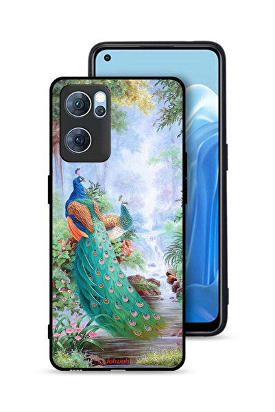 Tolwak غطاء حماية لهاتف Oppo Reno7 5G بتصميم الطاووس