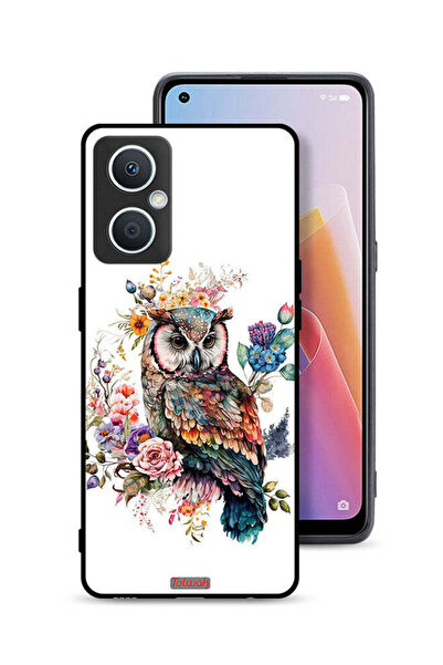Tolwak غطاء حماية لهاتف Oppo A96 5G (الصين) بتصميم بومة فنية تجريدية