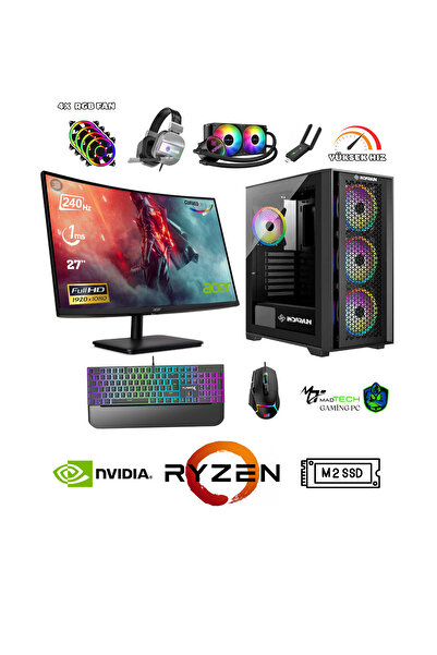 MadTECH R757X3D RYZEN 7 5700X3D 32GB RAM 1TB M2 SSD RTX4070 27" 240HZ MASAÜSTÜ OYUN BİLGİSAYARI