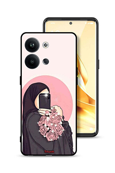 Tolwak غطاء حماية لهاتف Oppo Reno9 Pro 5G، فن التقاط صور سيلفي مع حمل الزهور