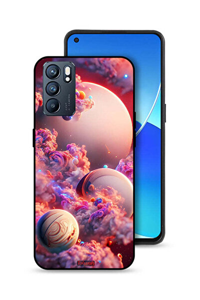 Tolwak غطاء حماية لهاتف Oppo Reno6 5G بتصميم غيوم وفن تجريدي