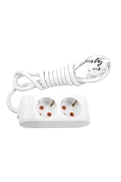 VİKO MULTİ-LET İKİLİ TOPRAKLI GRUP PRİZ(Ç.K.)(2 MT)