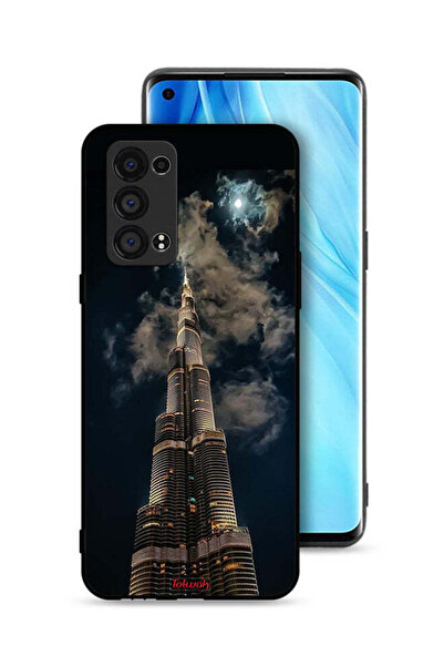 Tolwak Oppo Reno6 Pro Plus 5G Protective Case Cover Burj Khalifa In Night