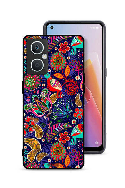 Tolwak جراب حماية لهاتف Oppo A96 5G (الصين) بنقشة طيور وزهور