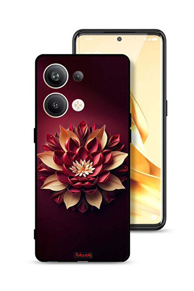 Tolwak غطاء حماية لهاتف Oppo Reno9 Pro Plus 5G بتصميم زهور تجريدية