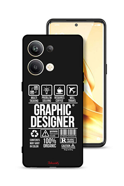 Tolwak غطاء حماية لهاتف Oppo Reno9 Pro Plus 5G - ملصق مصمم جرافيكي