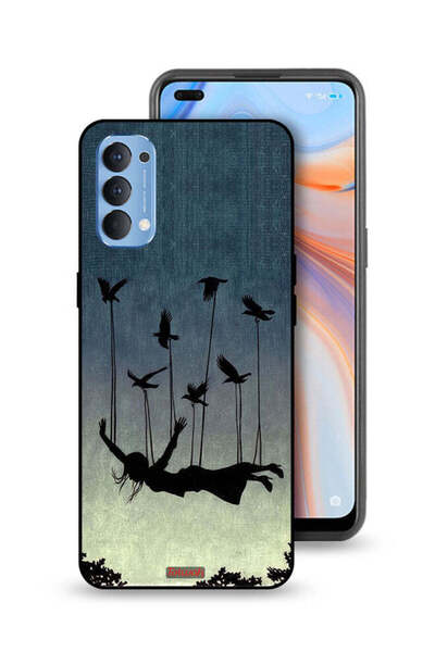 Tolwak غطاء حماية لهاتف Oppo Reno4 4G بتصميم طيور تحمل فتاة ساقطة