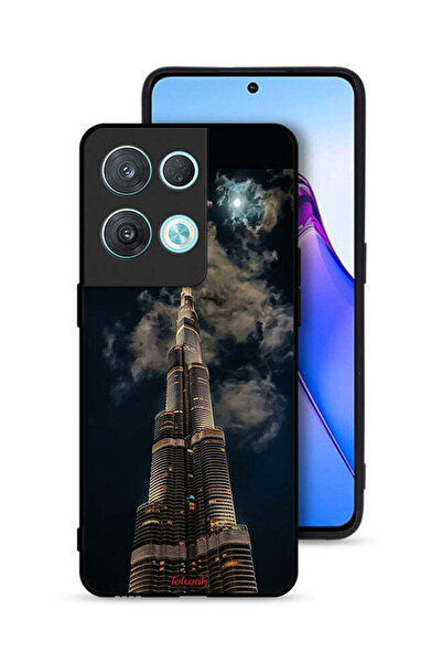 Tolwak Oppo Reno8 Pro 5G Protective Case Cover Burj Khalifa In Night