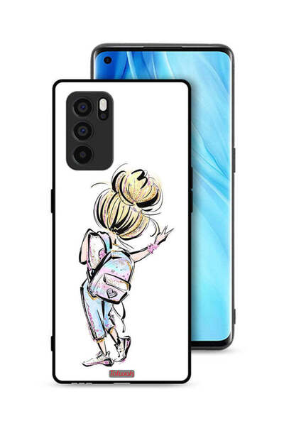 Tolwak غطاء حماية Oppo Reno6 Pro 5G برسومات فتاة المدرسة