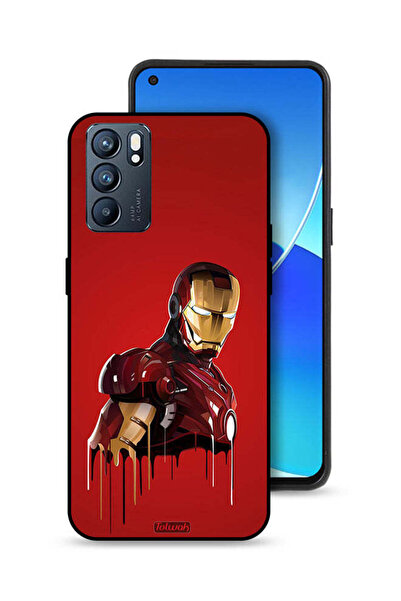 Tolwak غطاء حماية لهاتف Oppo Reno6 5G برسومات الرجل الحديدي