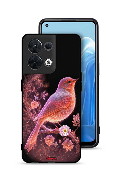 Tolwak غطاء حماية لهاتف Oppo Reno8 5G برسومات طيور لطيفة