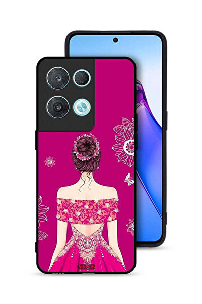 Tolwak غطاء حماية Oppo Reno8 Pro 5G بتصميم فتاة وزهور